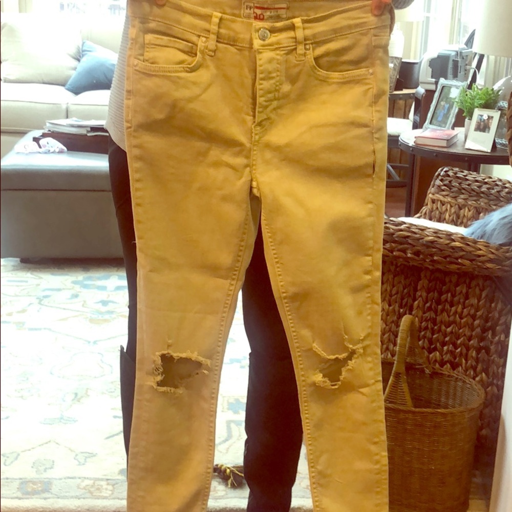 Free People Khaki Jeans